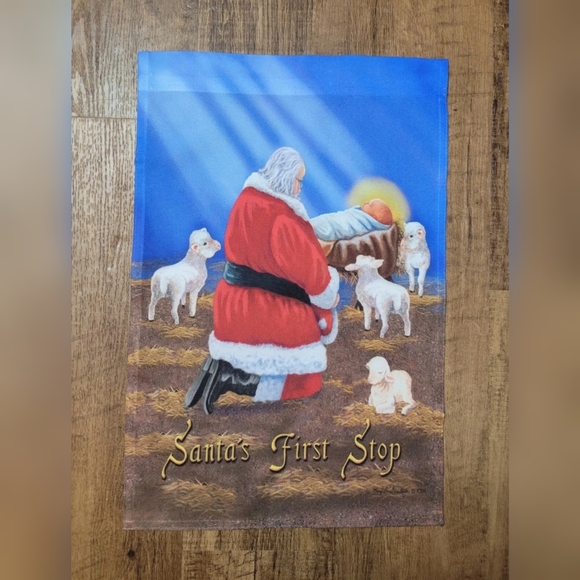 FREE W BUNDLE Santa's First Stop flag - Picture 1 of 6